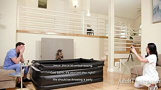 Gal Ritchie dives into Seth Gamble's muff for a goodbye fuck?