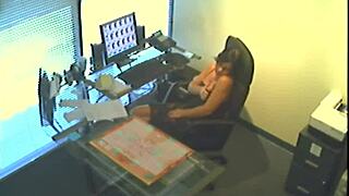 Office Slut Caught Masturbating on Hidden Cam at Work