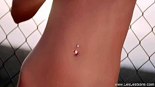 Beautiful sunset lesbians enjoy toys and masturbation