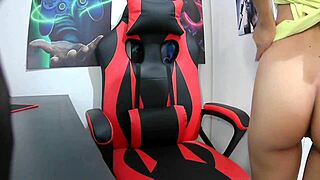 Hot Maid Giving Her Tight Ass on All Fours During Chair Game.