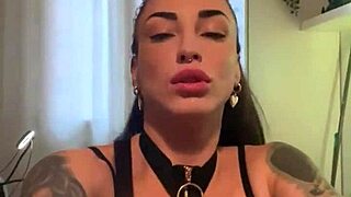 tattooed brunette dances and masturbates to orgasm