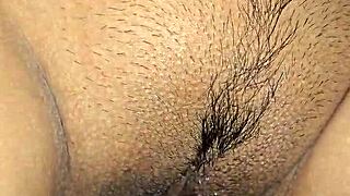 Latina milf with tight wet pussy lips and small tits