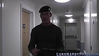 tattooed brit masturbates and rides cock in costume