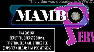 ana sasuga ebony beauty first double anal drinkin pee... dap dp real sloppy bj ob396