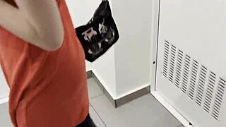 Risky Rough Sex In Public Toilet! Blonde Girl Squirts On Big Cock.