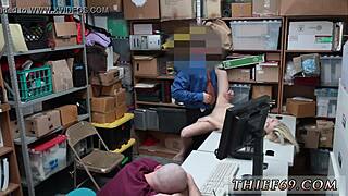 i'm a blonde teen in uniform staring at the suspect