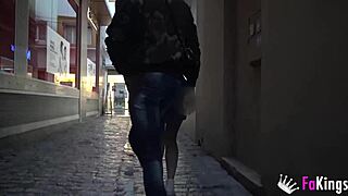 alana saenz learns big cock power in street banging session