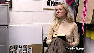 milf caught with stolen dildos drops to her knees fast