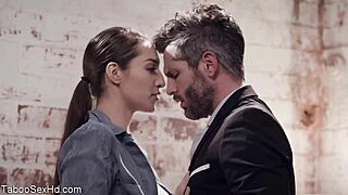 Hot Long-Leg Brunette Fucking Her Boss With Intense Desire