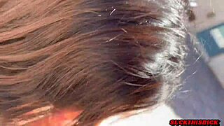 hot 19 yr old latina sucks cock in backyard and cums on tits