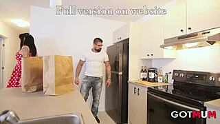 Busty MILF Fucked on Counter?