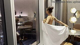 Monika Fox Feels Intense Pleasure Masturbating And Squirting In Hotel Shower.