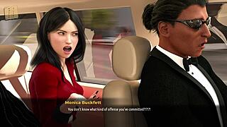 in the fashion business, mature woman shows curvy figure in sexy outfit