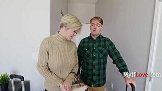 family trip gets outta hand with dee williams, oops, clothes ripped on bed... my bad