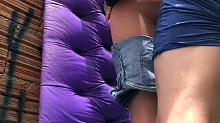 I’m pounding this married chick’s ass with a toy in the favela