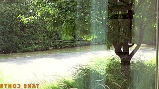 petite milf in jeans eagerly awaits intense anal and blowjob action.