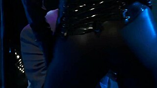 femdom in cosplay costume ties up guy for rough bdsm sex with wet pussy