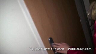 European brunette gets banged in public 😏