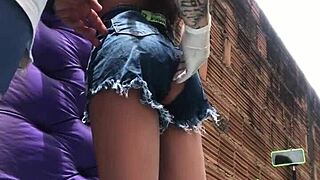 I’m pounding this married chick’s ass with a toy in the favela