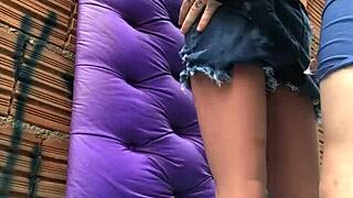 I’m pounding this married chick’s ass with a toy in the favela