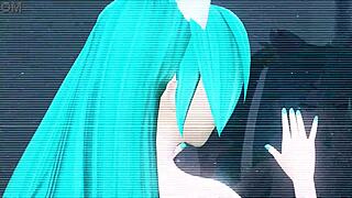 hatsune miku in full nude cat costume, so hot!