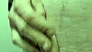 Skinny girl strips naked in bathroom