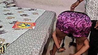 Schoolgirl gets pounded for unfinished homework! 😲