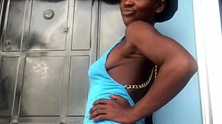 crazy bitch twerking on balcony feels wild