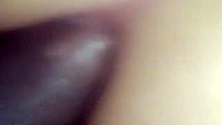 latina teen takes bbc deep in homemade anal creampie scene