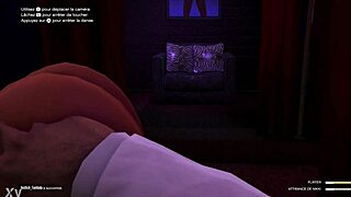 in gta online, the ebony babe does a teasing strip-tease, ripping her clothes