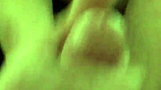 girlfriend rubs my big hard cock during first prostate play