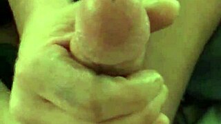 girlfriend rubs my big hard cock during first prostate play