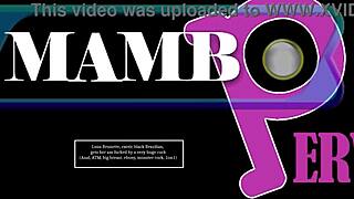 Damn! Exotic black Brazilian Luna takes huge cock in ass. Brunette rides hard with monster dick!