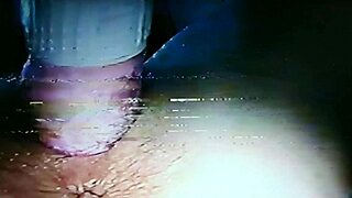 Blindfolded wife fucked with rabbit toy