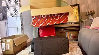 unboxing my new trans sex doll from tantaly, so curvy!