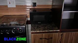 Step Mom Lover Seduces with Fat Curves in Kitchen