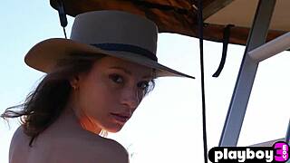 Medium Tits Brunette Miluniel Louis Poses Naked Outdoor