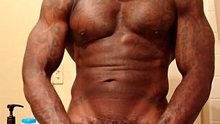 Big black hairy cock gets worshipped by eager brunette