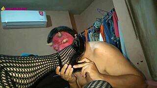 Lingerie High Heels Fishnet Footjob