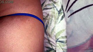 Sexy latina stepsister’s juicy vagina teased with dildo in pov