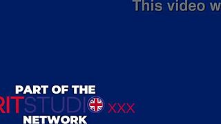 British teen's first ever spitroast with blowjob deepthroat teasing big ass swallow cumshot facial costumes lingerie