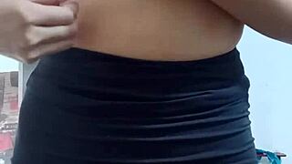 Take a peek at this innocent Latina teen's perfect tits on spy cam