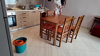 stepmom can't believe stepson's huge dick when teasing! 😲