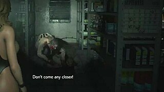 Topless fitness session with Claire Redfield showing off.