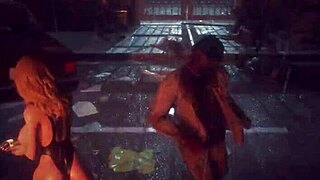 Topless fitness session with Claire Redfield showing off.