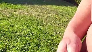 come on, let’s jerk off together under the sunny garden sky