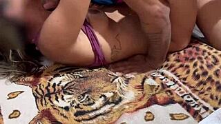 Latina wife rides big cock 😍