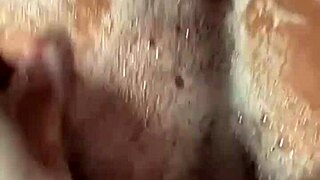 Man, this brunette gets cum in her pussy after foam bath