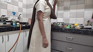 Desi girl gets pounded by stepbrother after college in Hindi audio