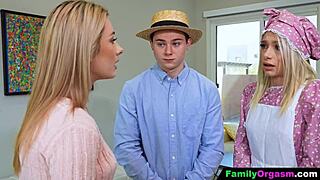 familyorgasm lesbian babe corrupts her amish stepsister before the wedding